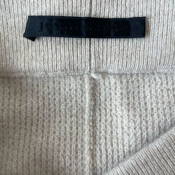 Jenni Kayne Cashmere Blend Waffle Knit Thermal Joggers Oatmeal Size XS - Picture 5 of 6